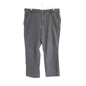 Carhartt Relaxed Fit Rugged Flex Gray Pants work canvas Mens Size 38x30 Straight